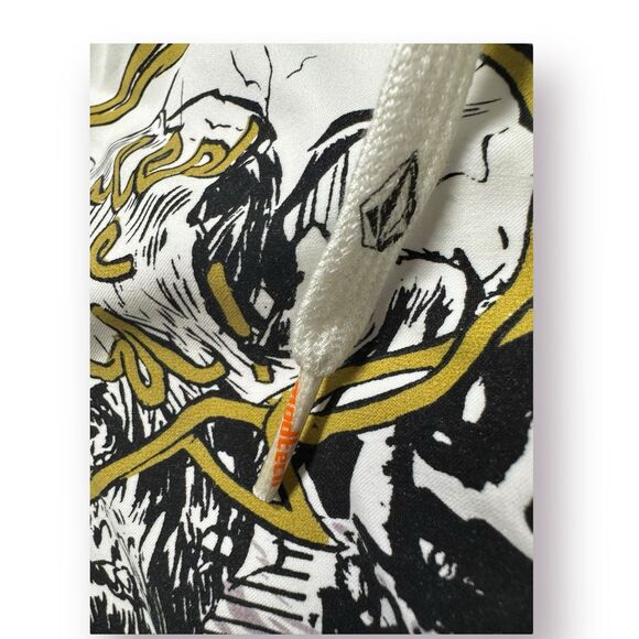 Volcom Comic Book Board Shorts Size 33" Swim Trunks Retro Beach Shorts Y2K BNWT - Picture 10 of 10